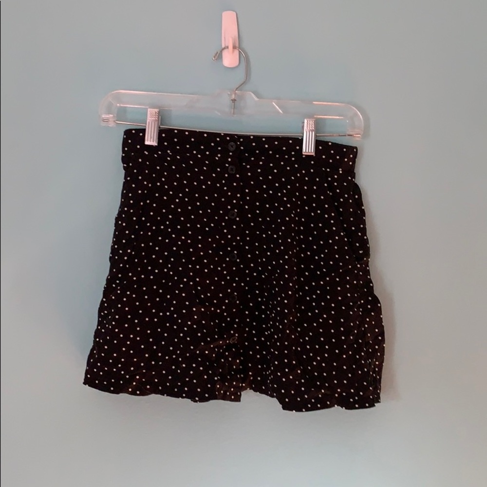 Pacsun la hearts dotted button front skirt